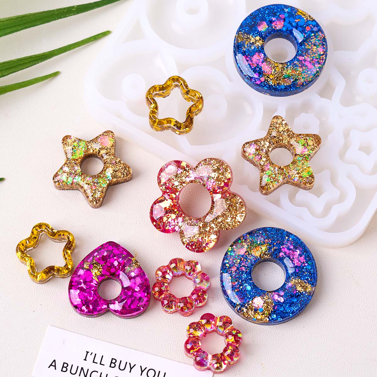Resin Craft Ideas - Molde de silicona para joyería multifuncional,