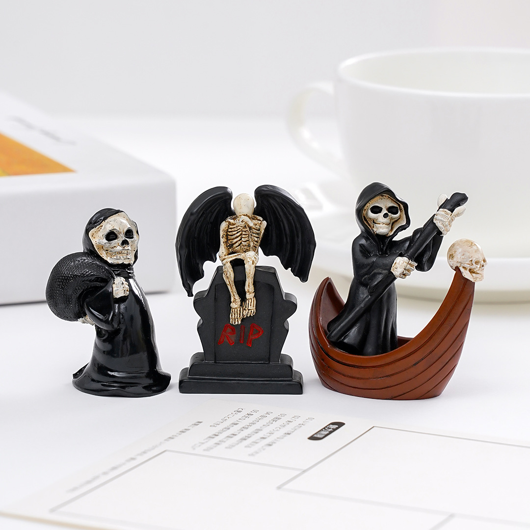 Resin Craft Supplies - Adorno de Resina Miniatura de Esqueleto