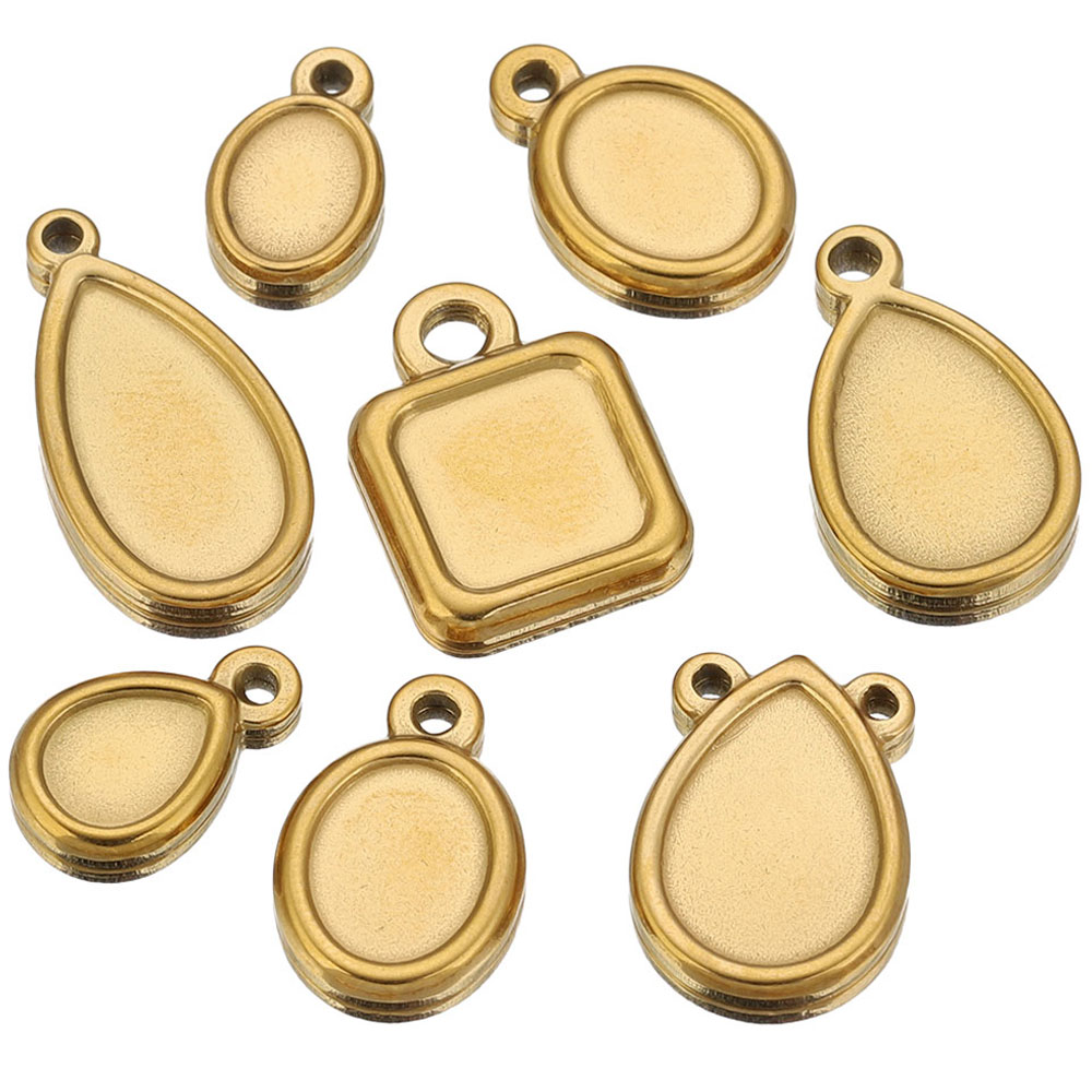 Resin Craft Supplies - 5 piezas de acero inoxidable, bases