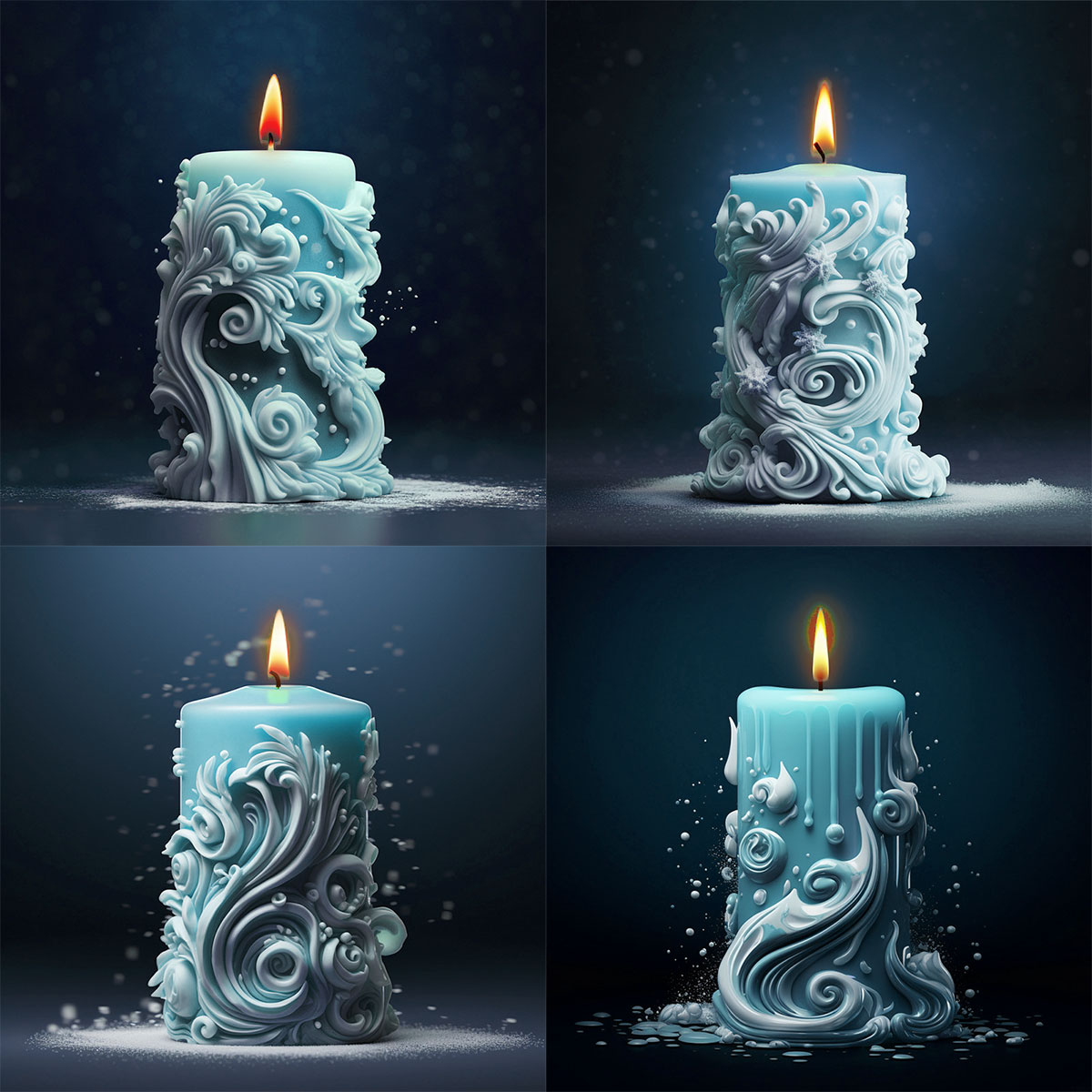 Resin Ocean Wave Mold - Molde de vela de silicona cilíndrico