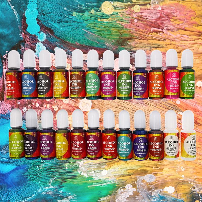 Resin Dye Alcohol - 24 colores, 10ml, tinta artística, pigmento