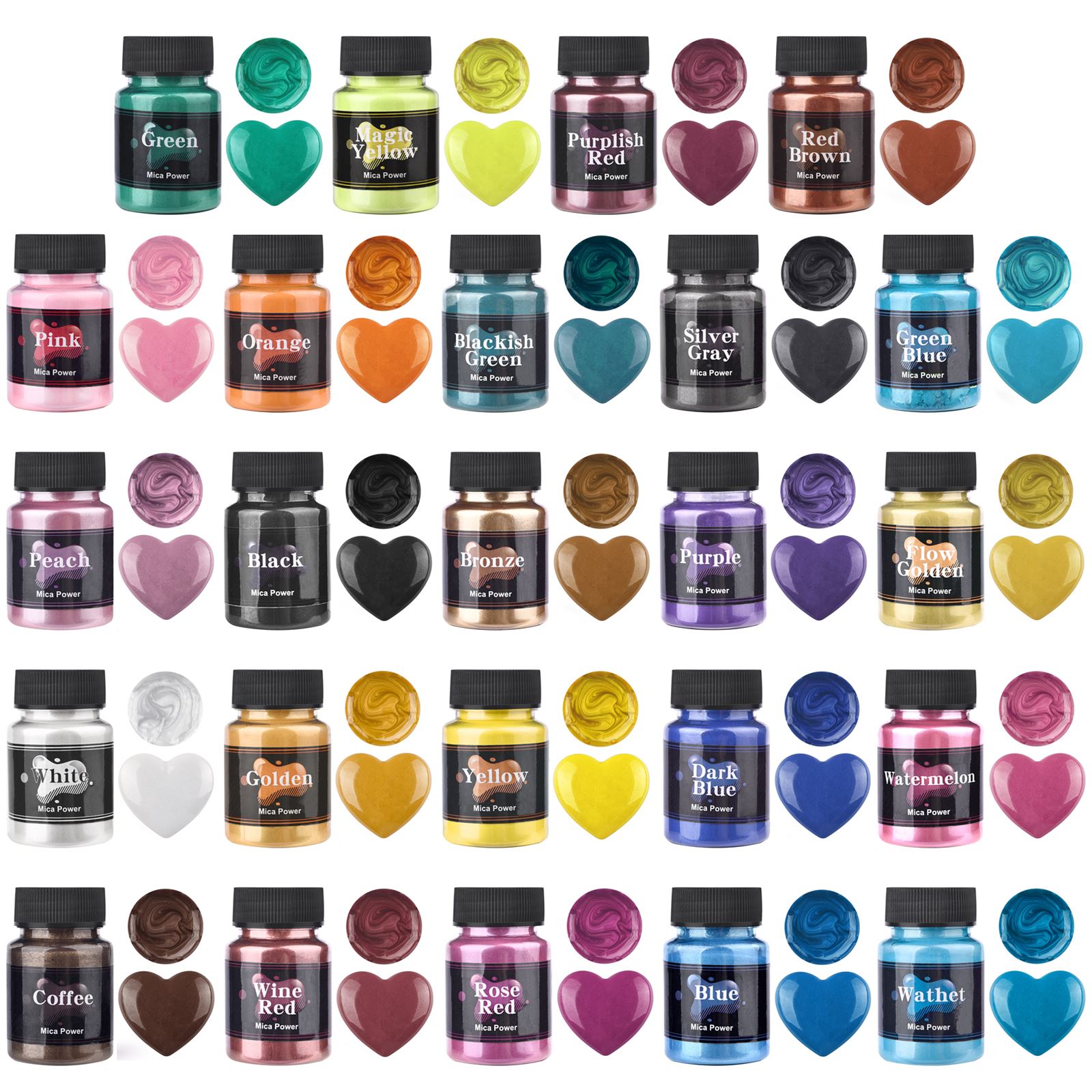 50ml 24 colores resina perla p - Resin Pigment Set reseña y precio