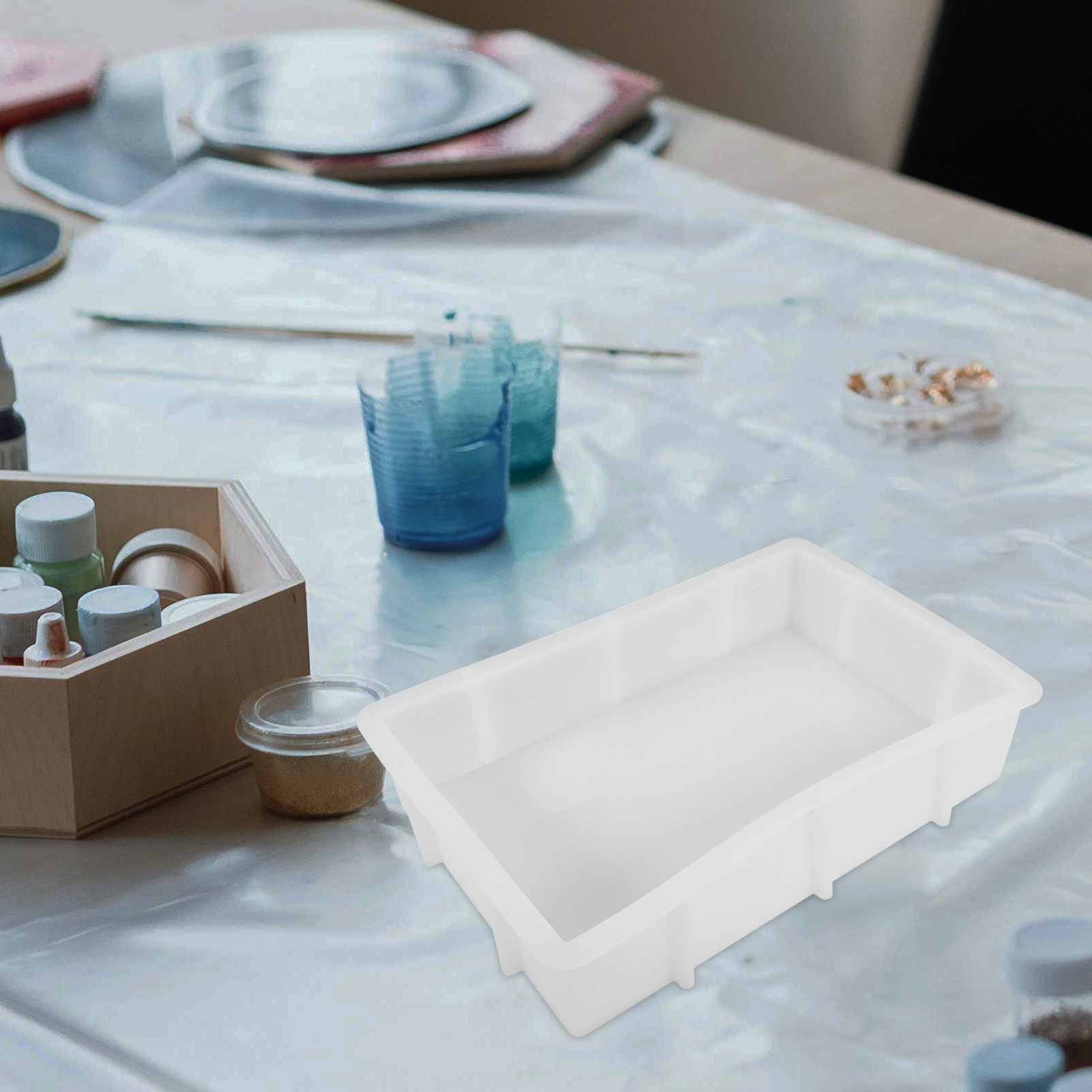 Molde de silicona rectangular  - Flower Preservation Resin reseña y precio