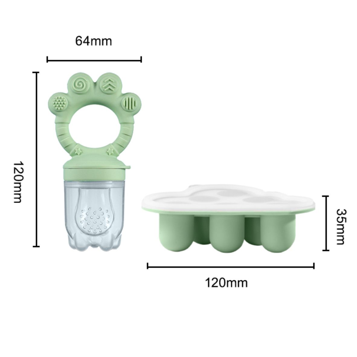 Alimentador de frutas para beb - Silicone Mold Tray reseña y precio