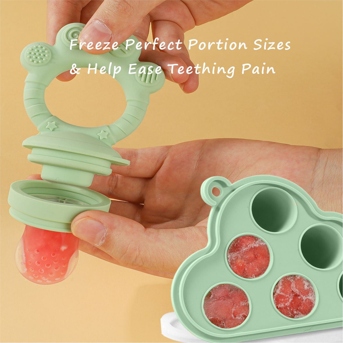 Alimentador de frutas para beb - Silicone Mold Tray reseña y precio