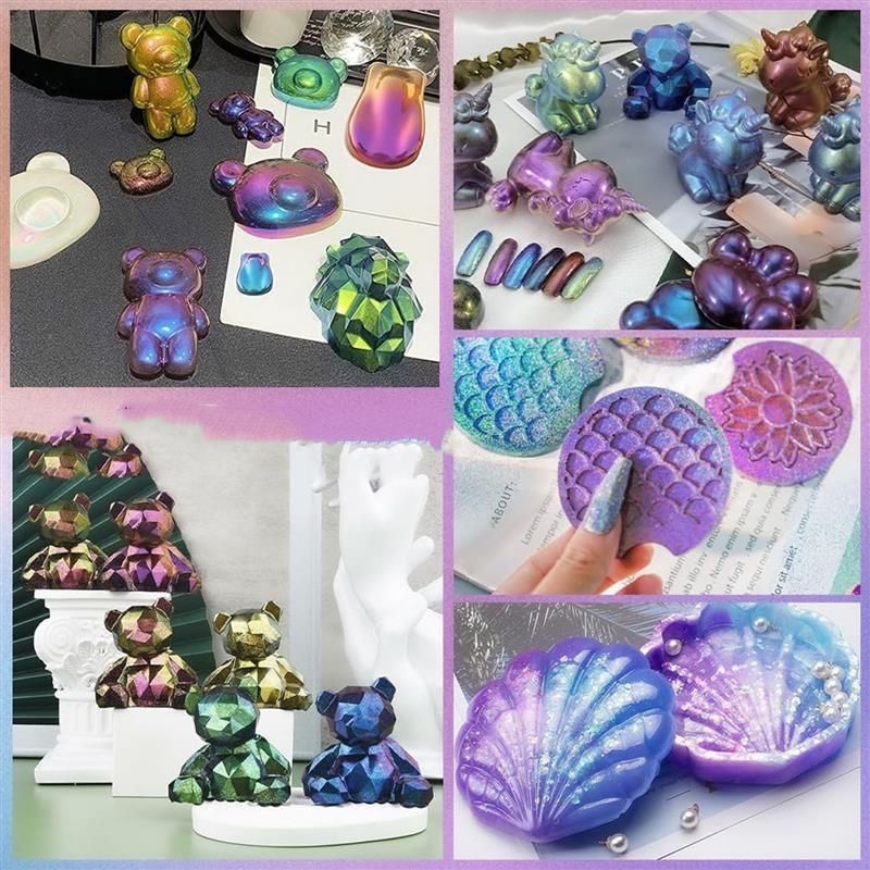 Pigmento de resina Camaleón de - Resin Pigment Set reseña y precio