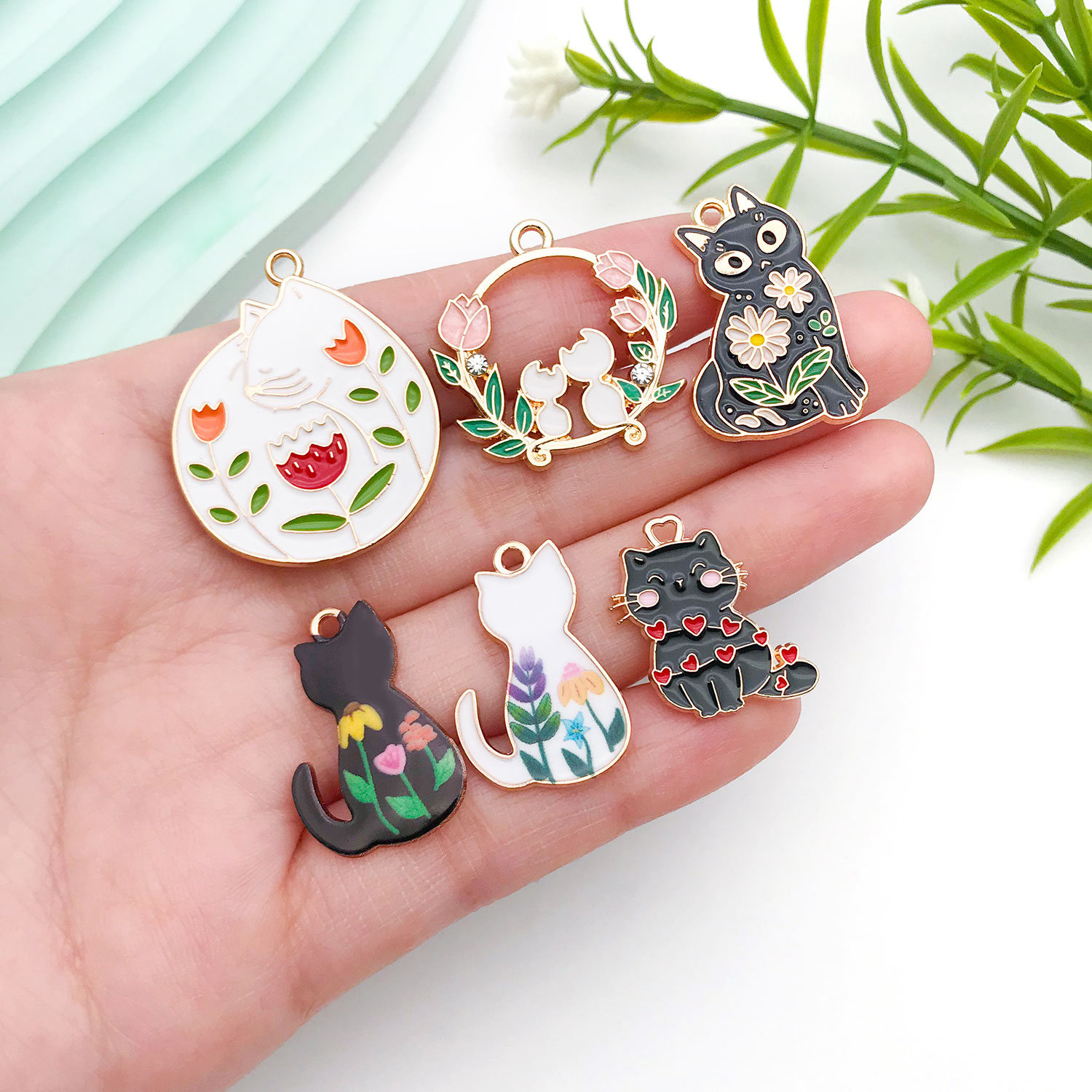 Juego de dijes de gato popular - Resin Craft Kit reseña y precio