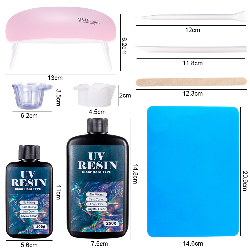 100g/250g resina UV transparen - Epoxy Uv Resin Kit reseña y precio